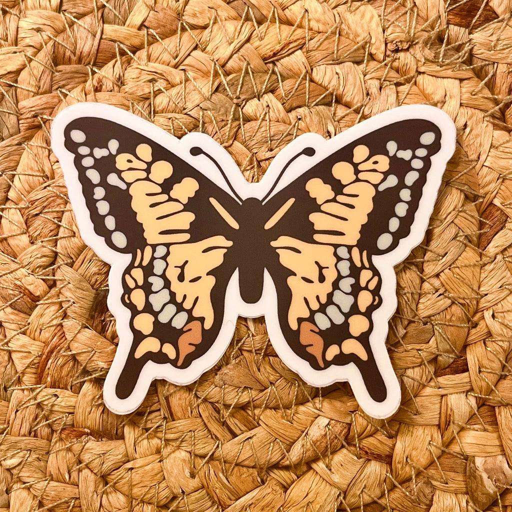 Yellow Butterfly Sticker AddiMadeIt
