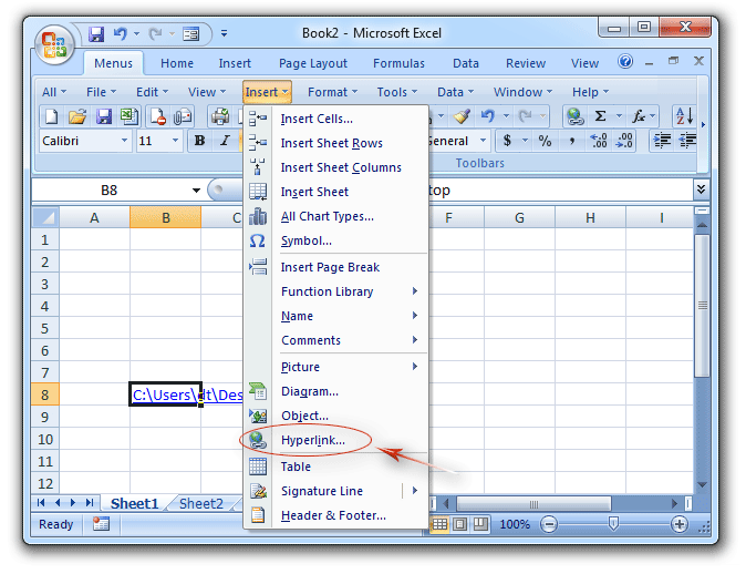 Where is the Edit Hyperlinks in Microsoft Excel 2007, 2010, 2013, 2016