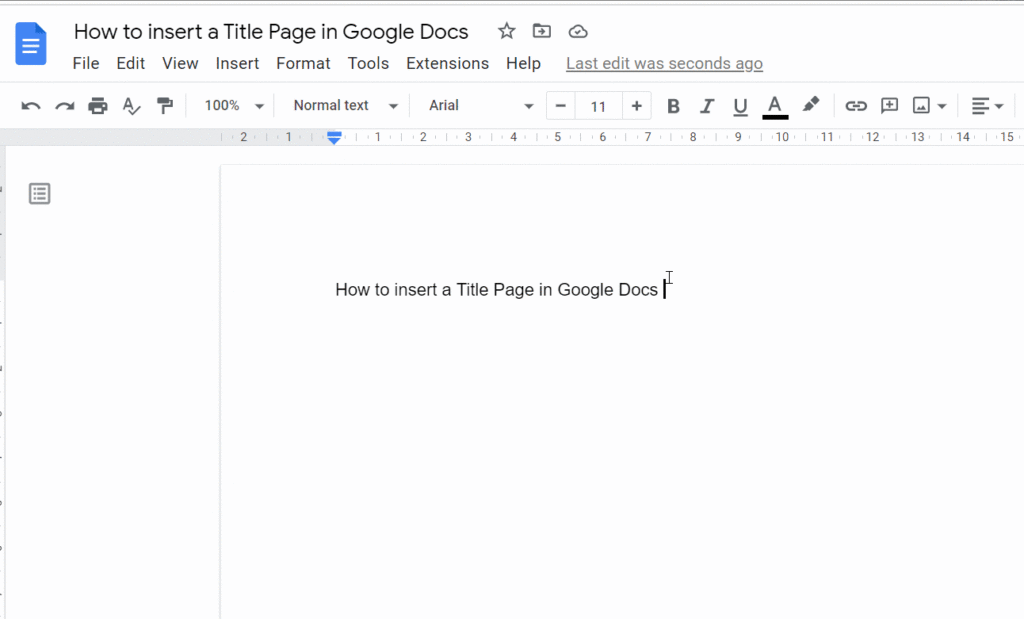 How to insert a Title Page in Google Docs(Easy Guide ) 2022