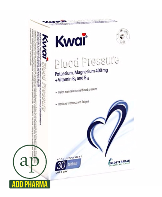 Kwai Blood Pressure Potassium Magnesium400mg Vitamin B6 and B12 30