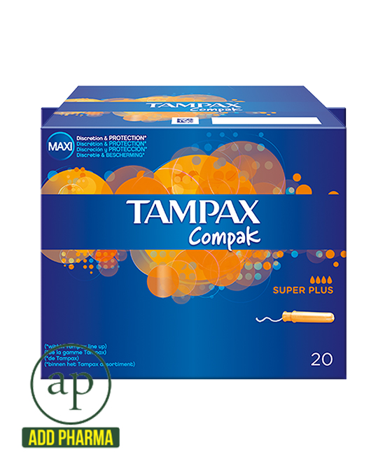TAMPAX Compak Super Plus applicator tampons pack of 20 AddPharma