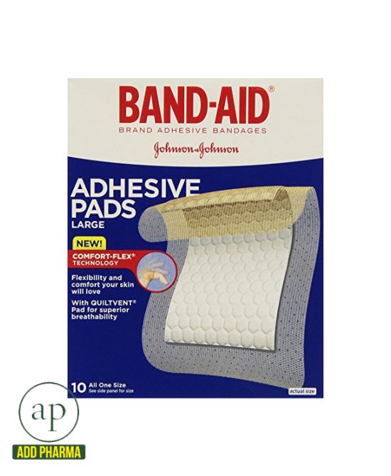 BANDAID Large 10 Adhesive Pads AddPharma Pharmacy in Ghana