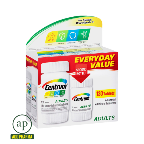 Centrum Adult Multivitamin / Multimineral Supplement 130 Tablets