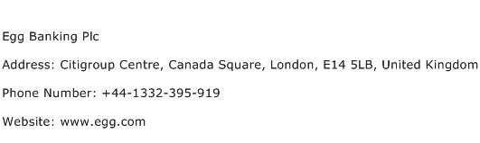 Egg Banking Plc Address, Contact Number of Egg Banking Plc