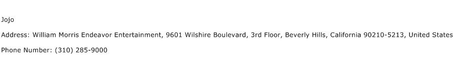 Jojo Address, Contact Number of Jojo