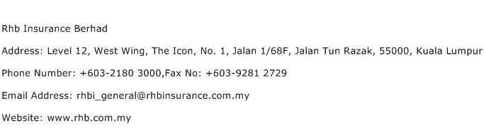 Rhb Insurance Customer Service