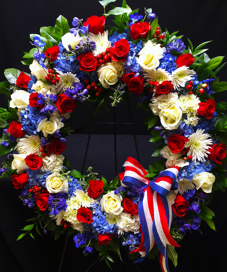American Tribue Wreath in La Jolla CA Adelaide's Florists and Decorators