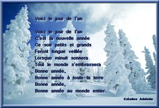 Poésie du jour de l'an