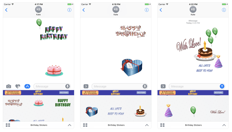 Birthday Stickers for iMessage