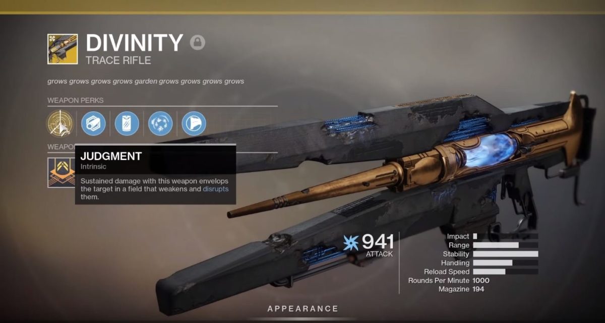 Destiny 2 Divinity Exotic Raid Trace Rifle Adept Gaming
