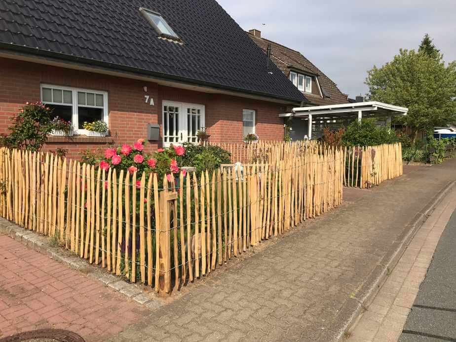 Staketenzaun 100 cm hoch Kastanie Kastanienzaun Günstig kaufen! Adéquat