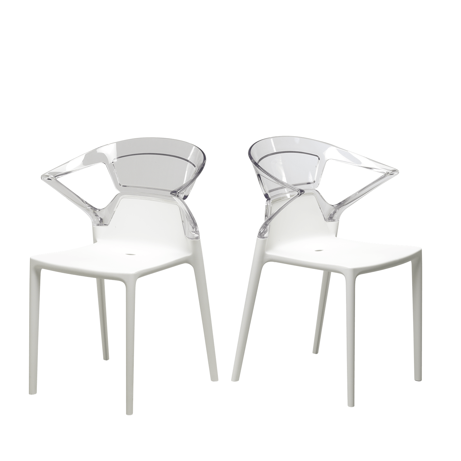 Stuhl EGOK WeissTransparent / Transparent Adexpo