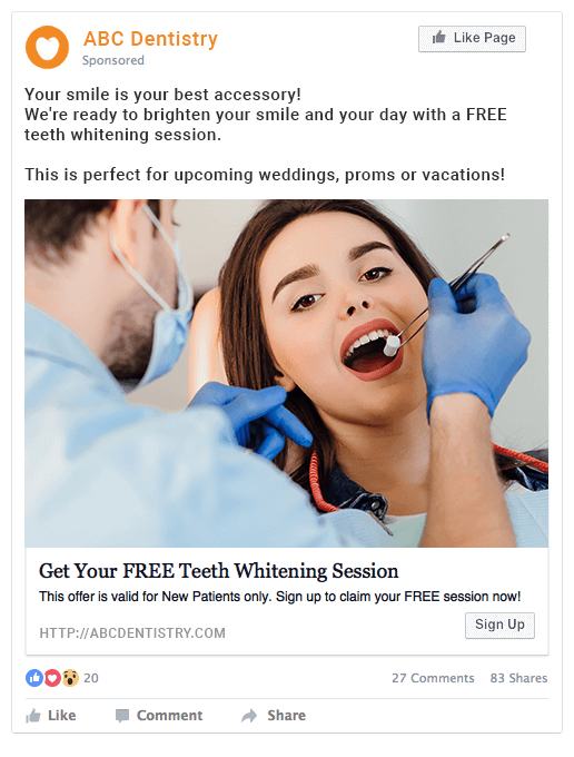 Dental Facebook Advertising Dental Facebook Marketing