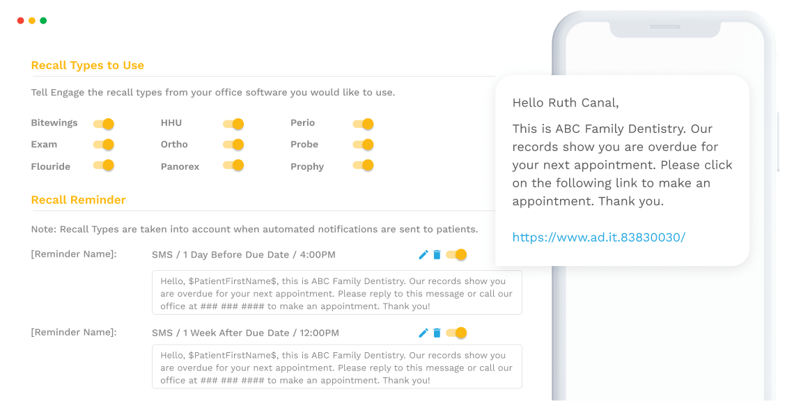 Dental Recall System Adit