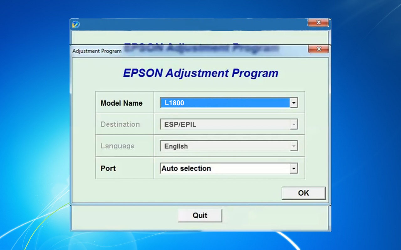 Epson L1800 Adjustment Program Epson Adjustment Program