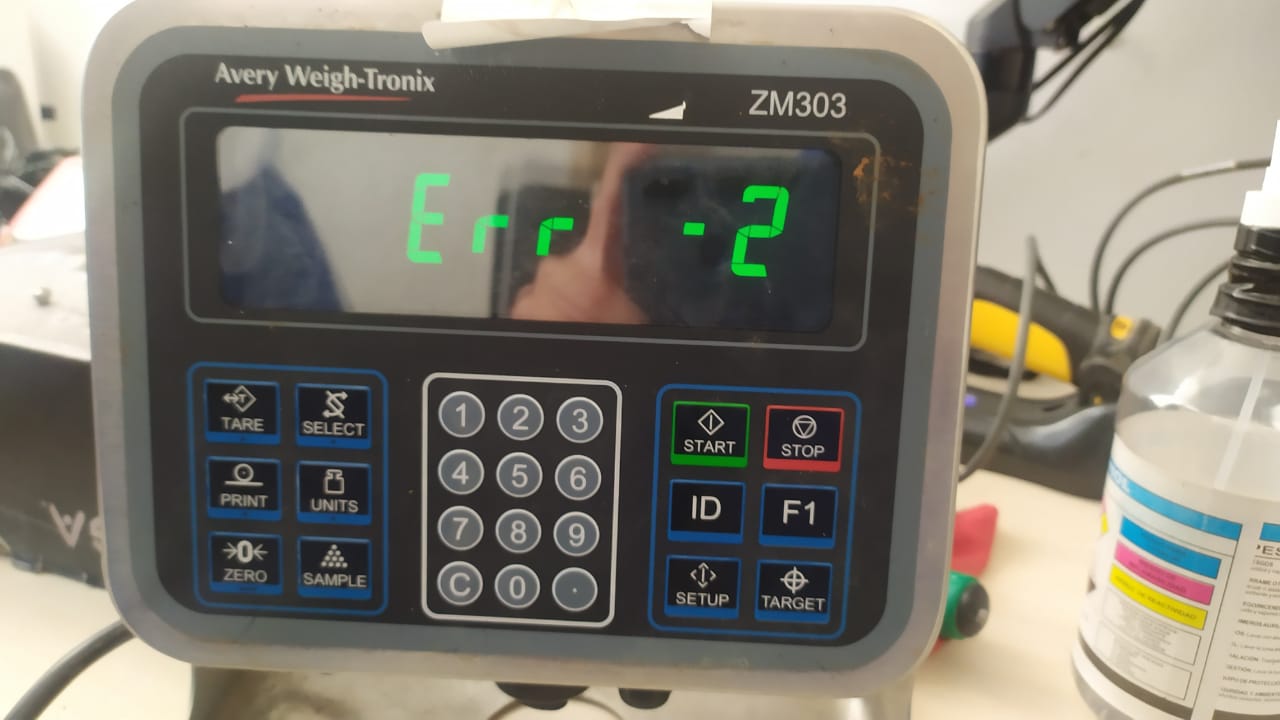 Ayuda con Error 2 de indicador ZM303 Avery Weigh Tronix