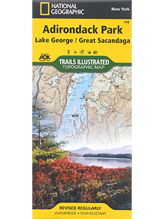 National Geographic Adirondack Map Map 746: Saranac/Paul Smiths | Adirondack Mountain Club