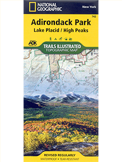 National Geographic Adirondack Map Map 742: Lake Placid/High Peaks | Adirondack Mountain Club