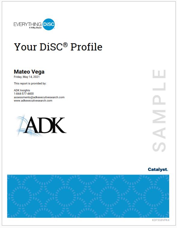 Everything DiSC® Catalyst ADK Consulting & Executive Search