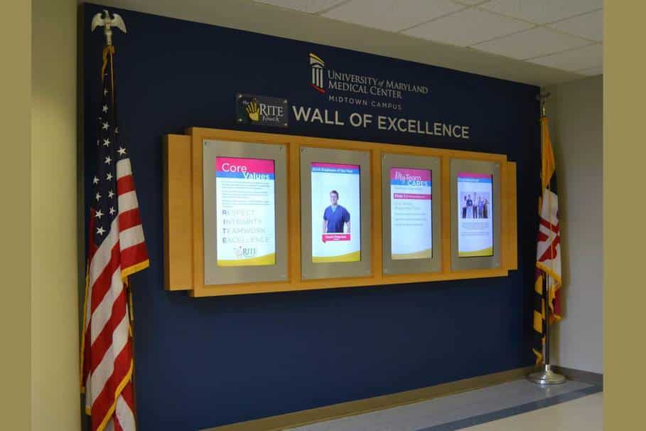 Employee Recognition Wall Displays for Inspiration Adler Display