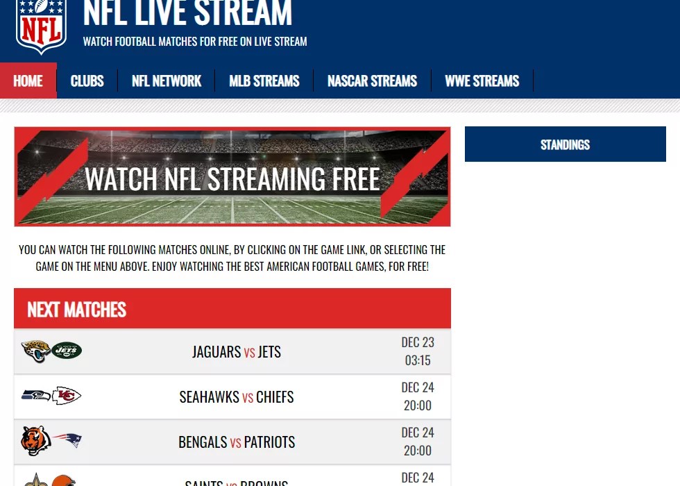 10 NFL Streaming Websites to Watch for Free & No Ads