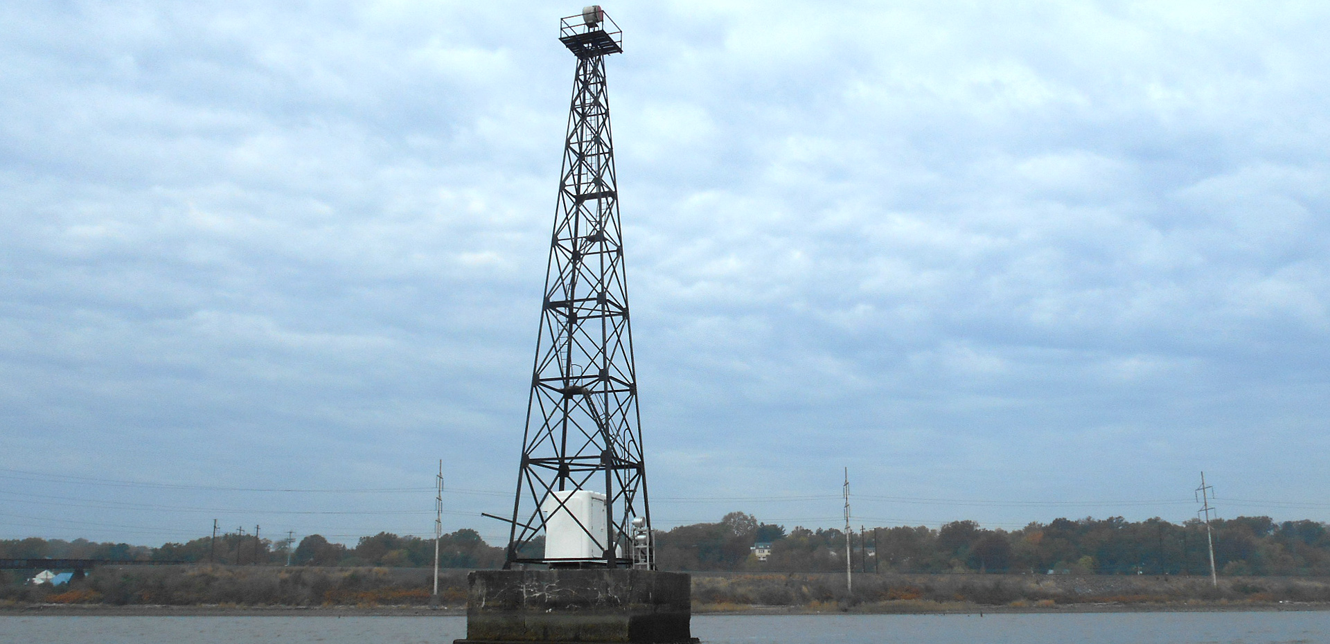 Marcus Hook Range Lights Rebuilding A. D. Marble
