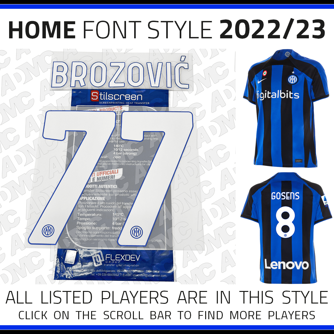 2022/23 Inter Milan Home Kits ADMC LLC