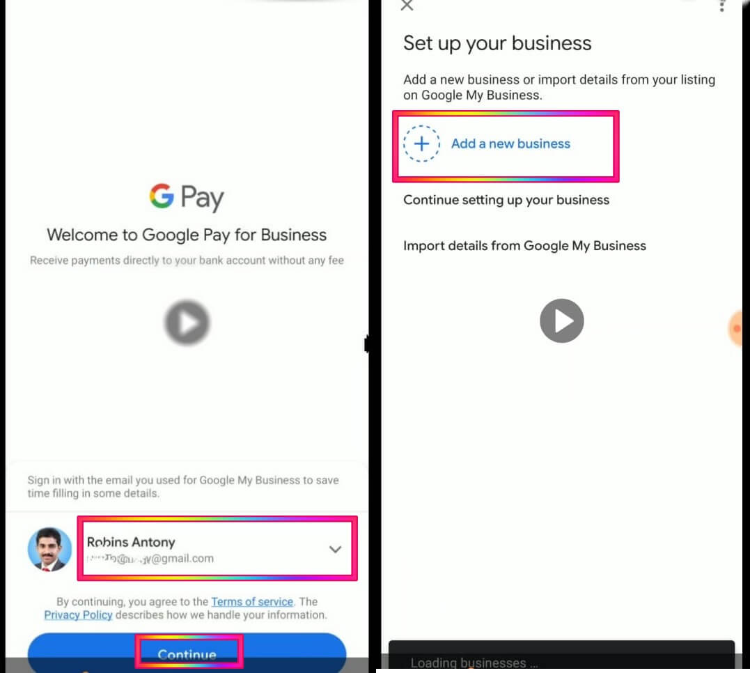 Google pay for Business Sign Up Google pay for business India