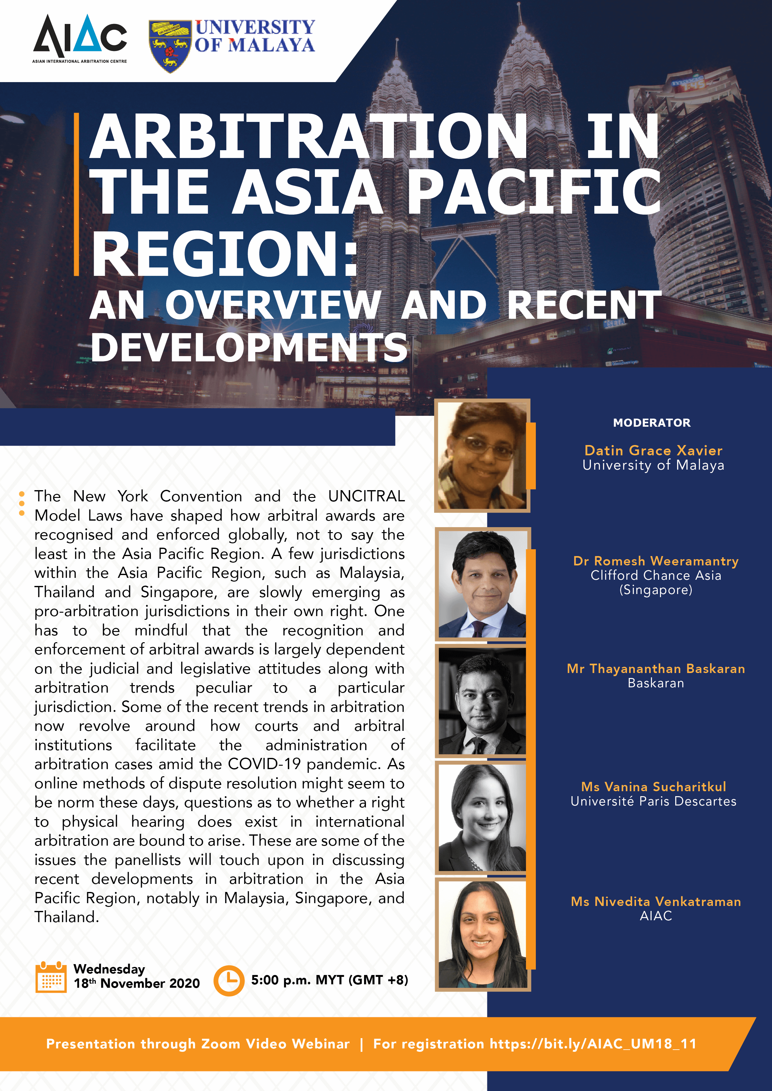 AIAC AIAC & UM Webinar Arbitration in the Asia Pacific