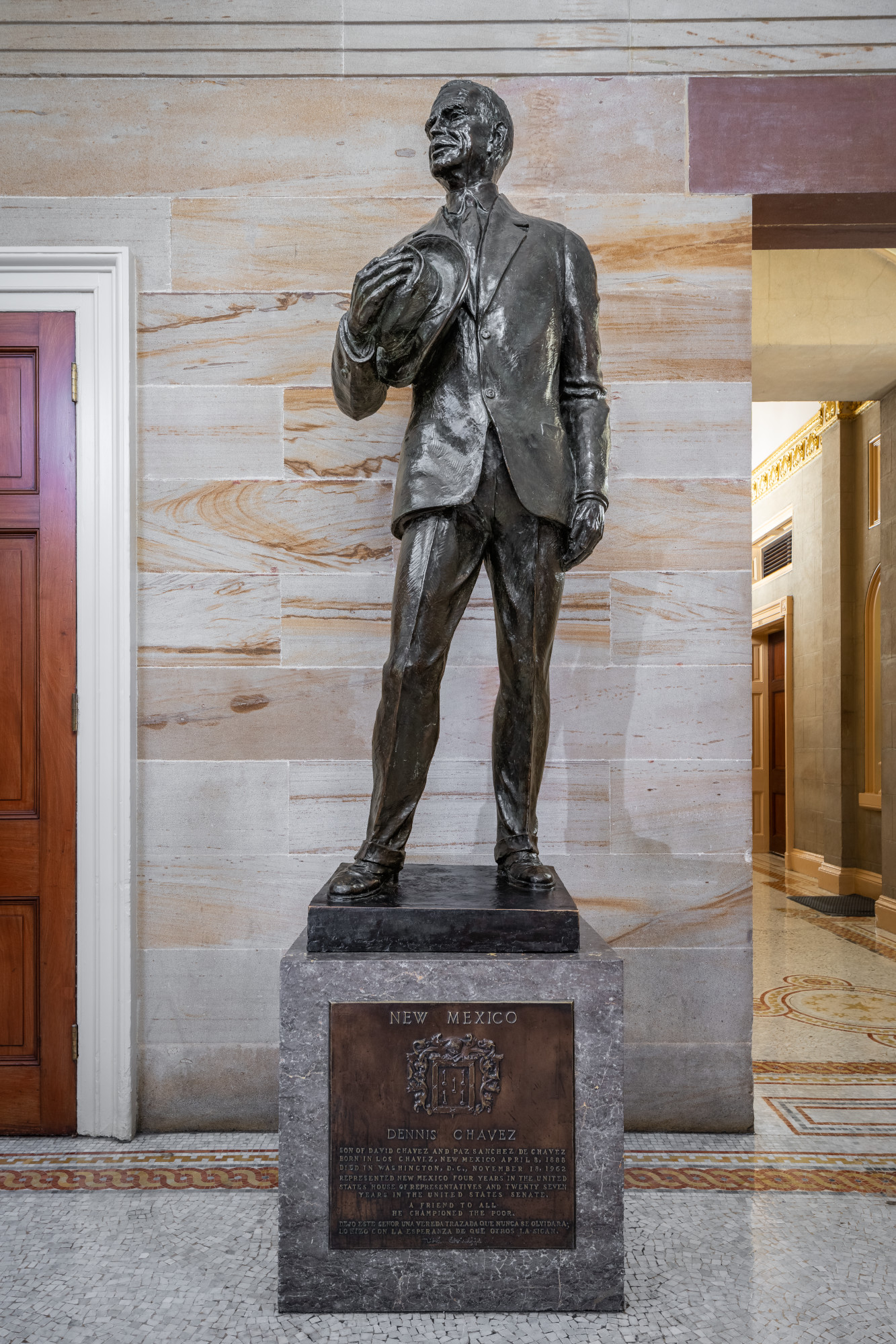 Dennis Chavez Statue, U.S. Capitol for New Mexico AOC