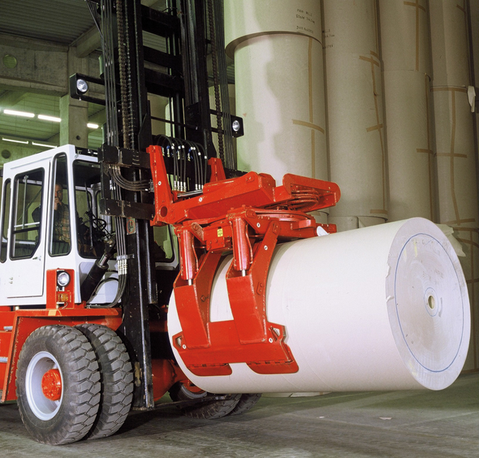 Paper Roll Clamps Tilting and 180° Rotating Paper Roll Clamps Bolzoni