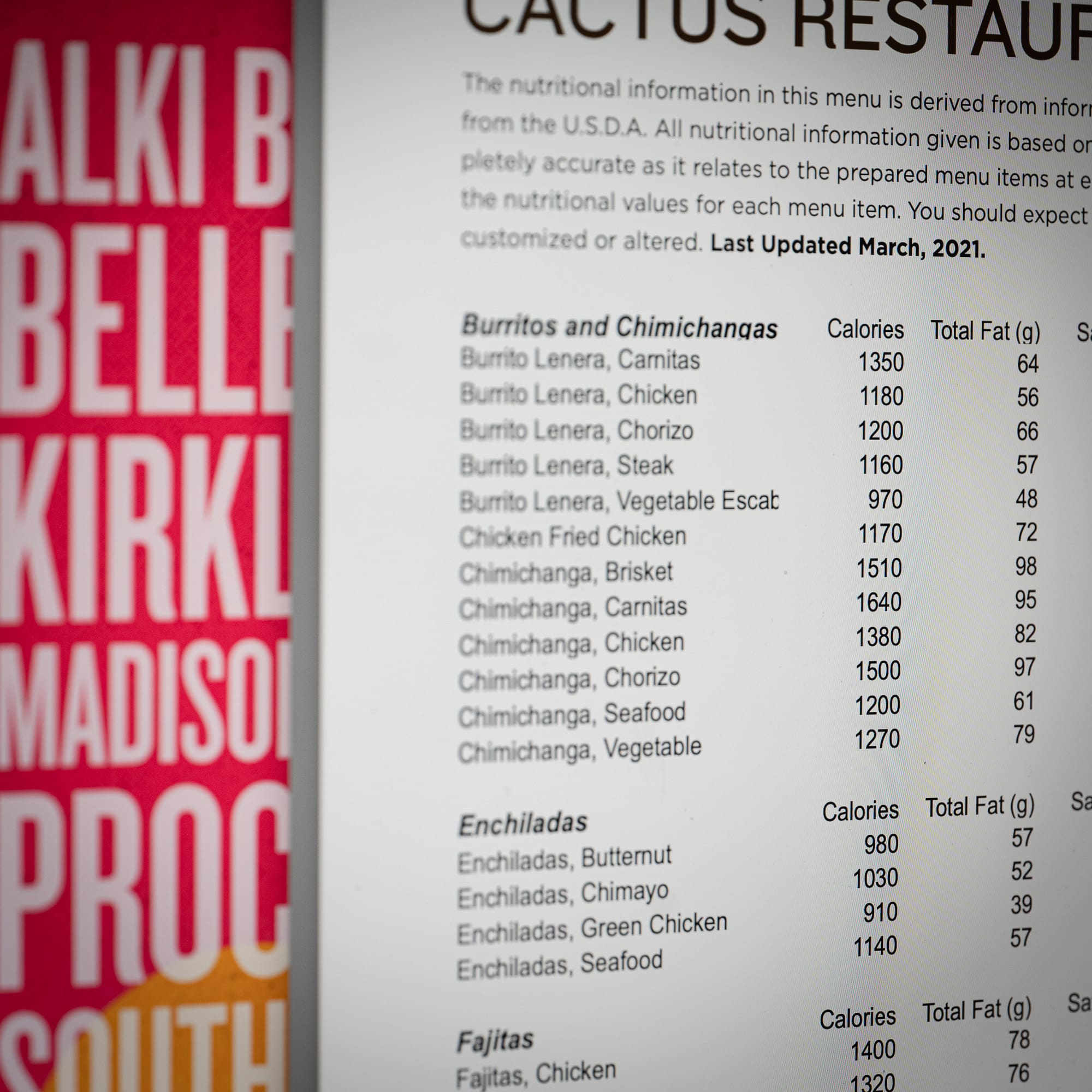 Nutritional Information