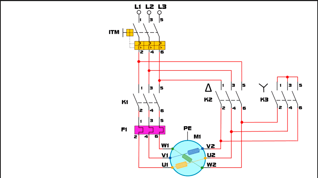 Electrotec | ARRANQUE ESTRELLA DELTA (TRIÁNGULO) DE UN MOTOR TRIFÁSICO