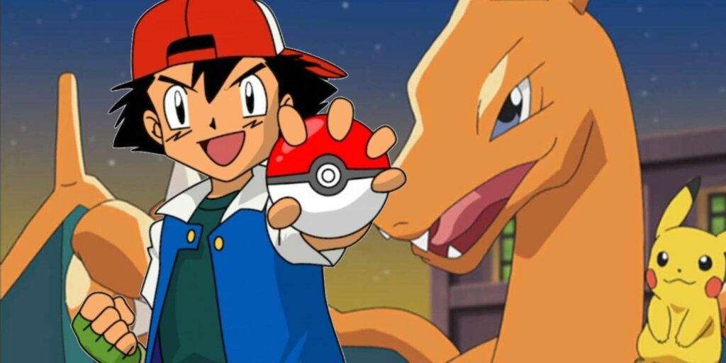 Charizard, Ash and Pikachu via Screen Rant
