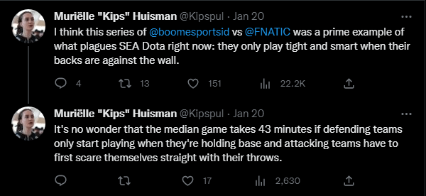 Kips commented on SEA DPC&rsquo;s playstyle.