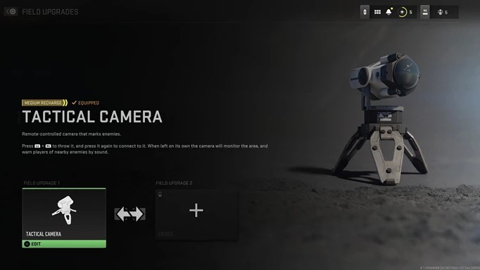 Tactical camera field upgrade in Modern Warfare 2. Photo via Call of Duty.