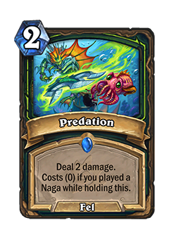 Predation <!-- raw HTML omitted -->⦁ Old: [3 Mana] Deal 3 damage. <!-- raw HTML omitted -->⦁ New: [2 Mana] Deal 2 damage.