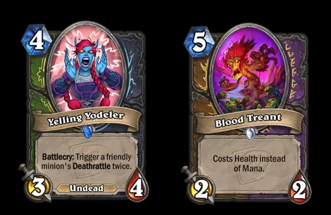 Yelling Yodeler and Blood Treant (Image via Blizzard Entertainment)