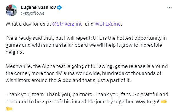 The CEO of Strikerz commented the CR7&rsquo;s investment in UFL (Image via X)