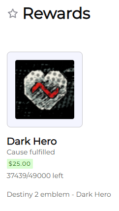 Donate to a good cause for this emblem. (Screenshot by esports.gg)