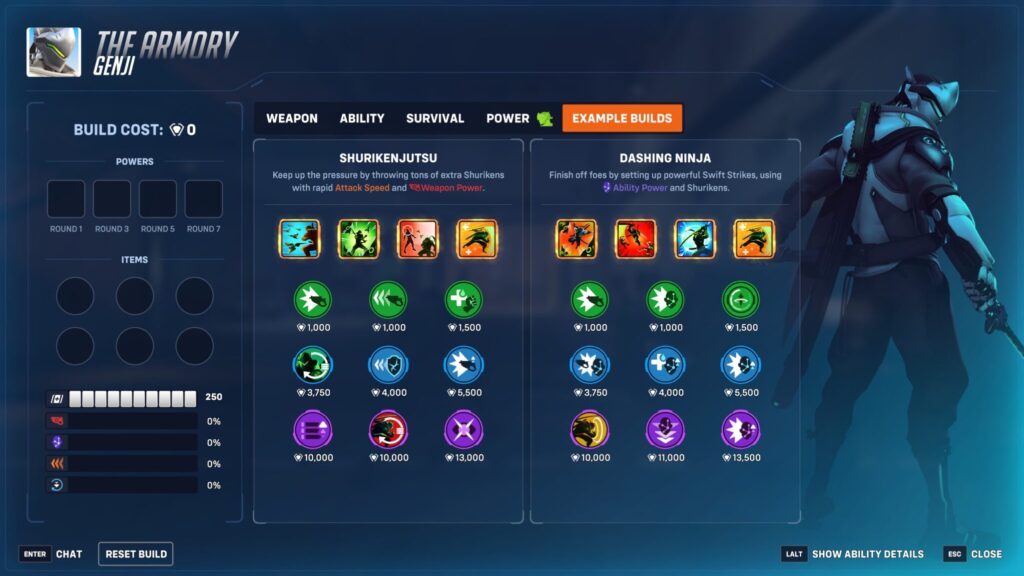 Genji’s Armory in Overwatch 2 Stadium (Image via Blizzard Entertainment)