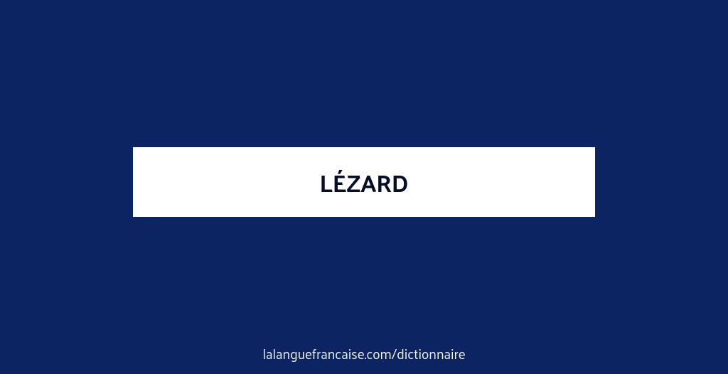 Lézard définition de « lézard » La langue française