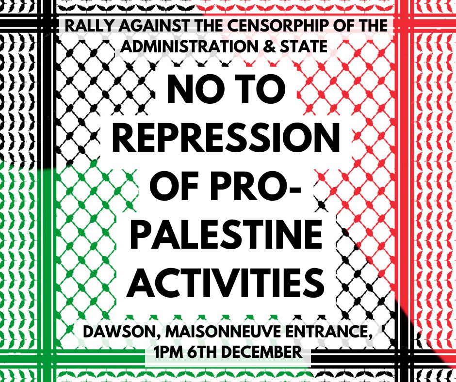 Police called upon to censor proPalestine activism at Concordia