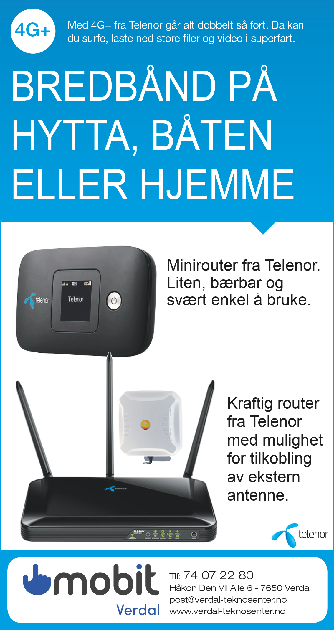 Mobilt bredbånd Verdal Teknosenter AS