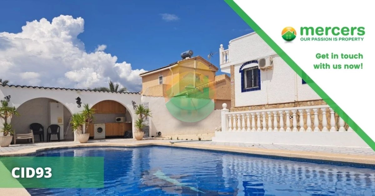 A 3 bedroom detached villa for sale in the Costa calida. Mazarron