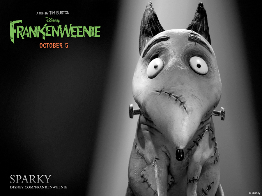 Perros en el cine Sparky en Frankenweenie, de Tim Burton