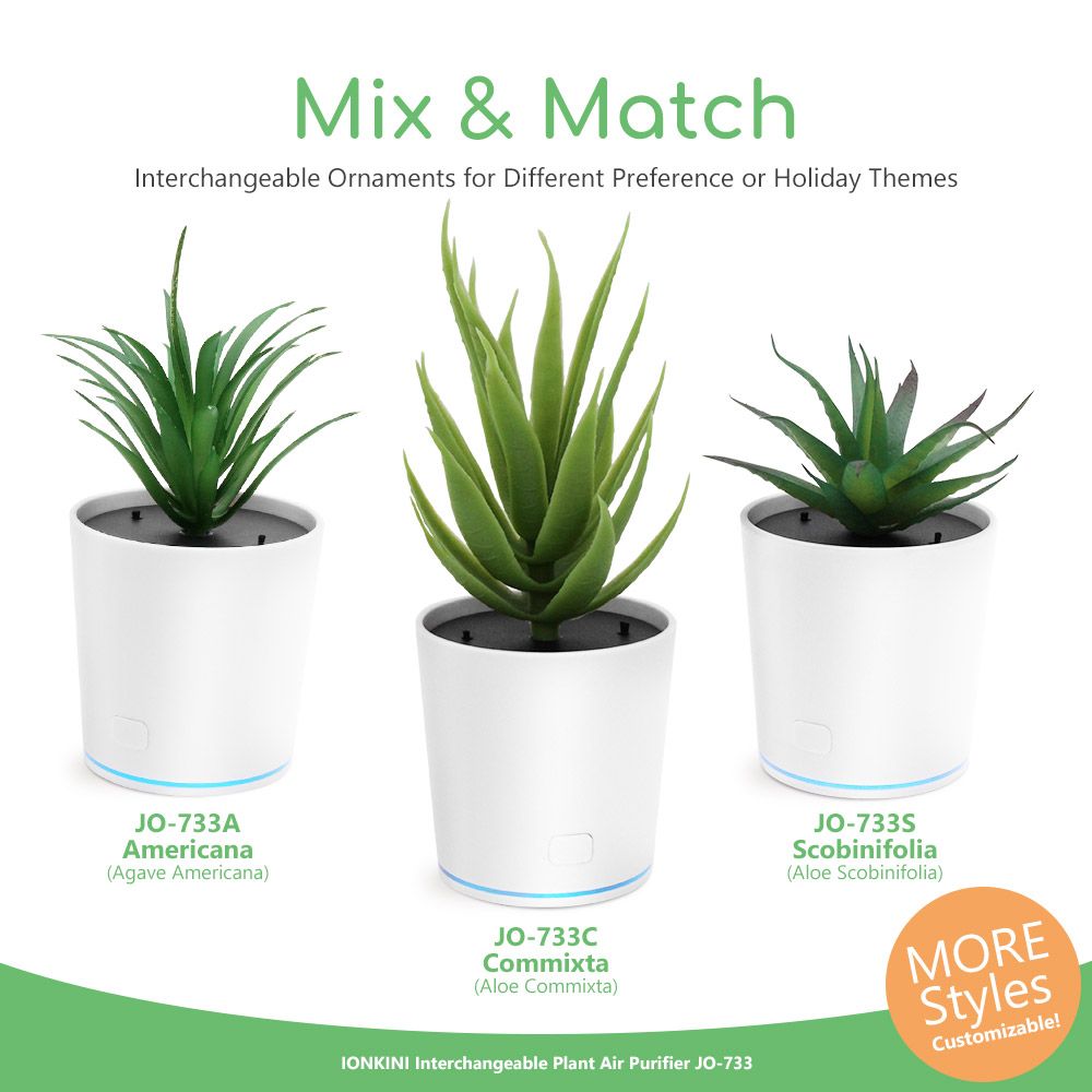Interchangeable Plant Air Purifier JO733 desktop air purifier, car