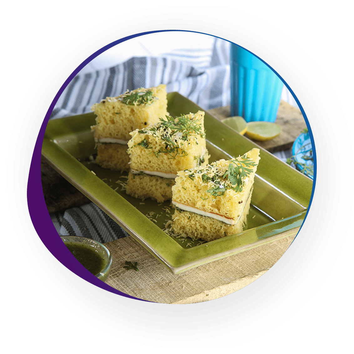 Dhokla Platter Gulab Oil