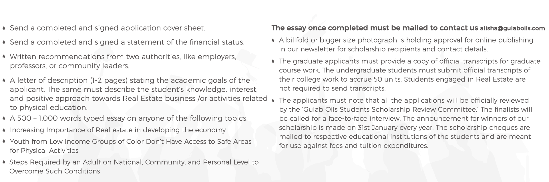 Real Estate Scholarship Program For USA , Canada and Australia