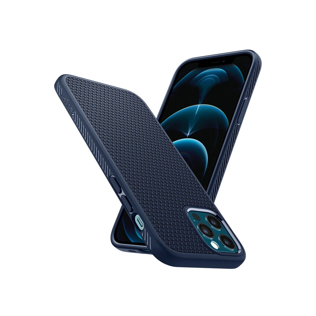 Spigen Liquid Air Case For iPhone 12/12 Pro Navy Blue